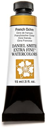 Daniel Smith Extra Fine Watercolor Paint, 15ml Tube, French Ochre, 284600134, 0.51 Fl Oz (Pack of 1)