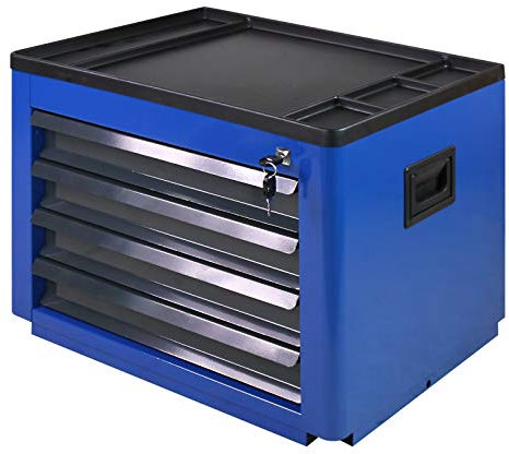 ADB Werkzeugtruhe 4 Schubladen für Werkstattwagen Basic 450x600x440 mm blau