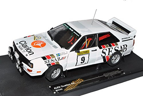 Sun Star A-U-D-I Quattro A2 SESAB Nr 9 1000 Seen Rally 1983 Eklund Spjuth 1/18 Modell Auto