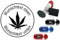 Geocachingstempel Cannabis Blatt - mit persönlichem Namen - Ø 24 mm