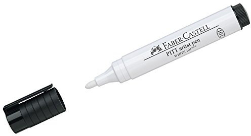 Faber-Castell 12 Artists Pen Pitt Big Brush 101 weiß