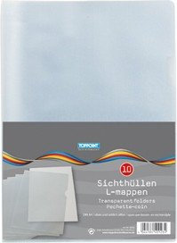 Sichthüllen, genarbt, A4, 10er Beutel, transparent