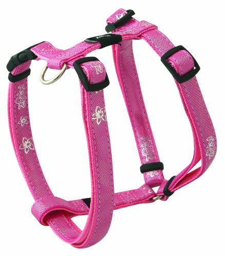 Rogz Pupz Zing Hundegeschirr mit Reißverschluss, verstellbar, Größe S, 1,9 cm, Rosa