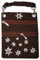 German Wear Trachtentasche Dirndl Tasche mit Edelweiss Trachten Baumwolltasche, Dunkelbraun