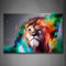 Löwe Löwen Bilder Leinwand 24x36inch Bild Bunt Tier Wandbilder Wohnzimmer Moderne für Schlafzimmer Dekoration Wohnung Home Deko Kunstdruck