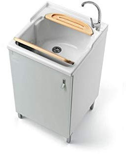 Geromin Arredamenti 7045SMARTL-BIAN Lavatoio e Base Senza Cesto, Bianco