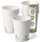 BIOZOYG 1000 Stück Kaffeebecher Pappbecher 200ml / 8 oz Ø 80 mm weiß mit Umwelticons - Einwegbecher plastikfrei - Becher aus nachhaltiger Forstwirtschaft - Kaffeebecher Einweg