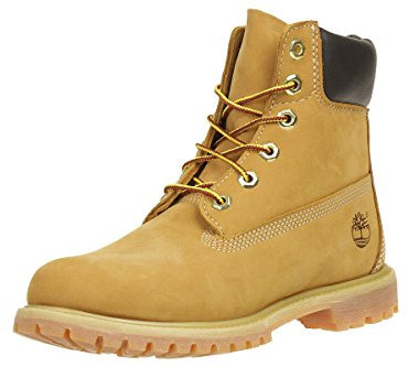 Timberland 6 in Premium Waterproof (Wide Fit) - Stivali Classici Donna, Giallo (Wheat Nubuck), 37.5 EU