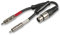 Pulse PLS00208 3 Pin XLR Female to 2x Phono (RCA) Male Lead, 250 mm, Black