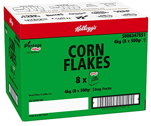 Kellogg's Corn Flakes Bag Pack 8 x 500g