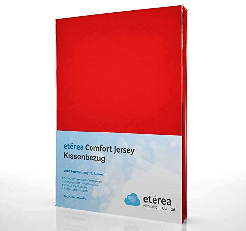 Comfort Jersey Kissenbezug Doppelpack 80x80cm Rot
