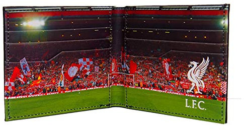 Liverpool FC Official Football Gift Embossed Crest Stadium Wallet Black