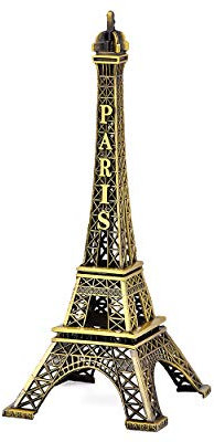 Mini-Eiffelturm-Statue, Metallic-Modell, für Schreibtisch etc., metall, 15 cm