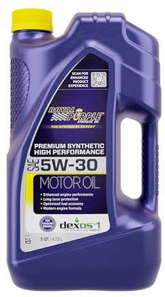 Royal Purple 51530 API-Licensed SAE 5W-30 High Performance Synthetic Motor Oil - 5 qt., Model:ROY51530
