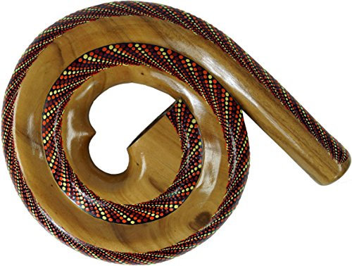 GURU SHOP Rundes Didgeridoo (Holz) - Modell 3, Braun, 28x30x4,5 cm, Musikinstrumente