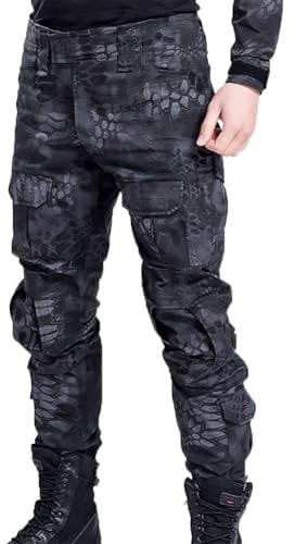 ATAIRSOFT Männer Kampfhose Armee Militärische Taktische Airsoft Paintball Schießen BDU Hose mit Knieschützern TYP XL