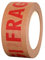 EMMEPACK - 6 rubans adhésifs en papier marron - ECO-KRAFT impression FRAGILE - 50 mm x 50 m