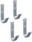 Gedotec Metall-Haken gebogen | 4 Stück Wandhaken zum Schrauben 35 x 82 mm | Universal-Haken Stahl verzinkt | Allzweckhaken zum Ordnen & Sortieren | Haken für Garage - Keller - Werkstatt | Gerätehaken
