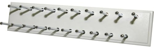 Easy Track Ra1200 Sliding Tie Rack, 20 Hook, White