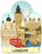 London Fridge Magnet Souvenir Gift Scenic Landmarks Big Ben Red Bus Tower Bridge
