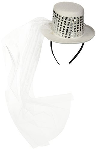 Folat Hochzeit Mini Hut und Tiara Band (One Size, Weiß)