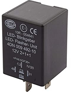 HELLA 4DN 009 492-101 Flasher Unit, 12V, with holder
