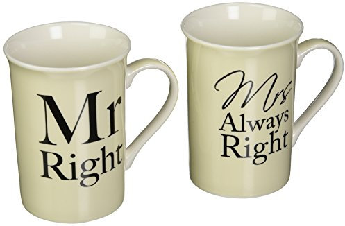 Lesser & Pavey LP33186 Mugs Set, Ceramic, 300 milliliters, Cream