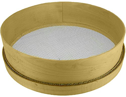 HaWe Holzrandsieb mit Maschenweite, 4 x 4 mm, beige, 45 x 45 x 10 cm