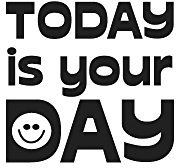 28905000 Mini-Holzstempel Today your day, 2cm ø