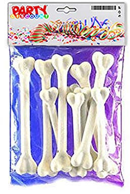 PARTY DISCOUNT ® Knochen, Beutel mit 10 Stück