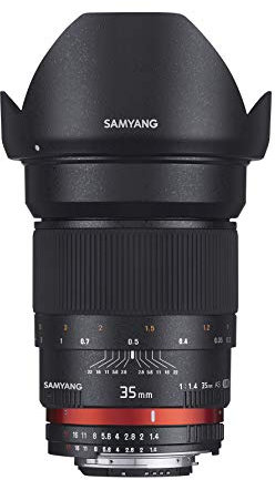 Samyang 35 mm F1.4 Objektiv, Canon, schwarz