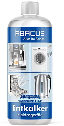 ABACUS® Entkalker, Geräteentkalker, Universal-Entkalker, Schnell-Entkalker, Entkalker Kaffeevollautomat, Entkalker Kaffeemaschine, Kalkentferner, Kalklöser, Entkalker-Konzentrat – Entkalker 1000 ml