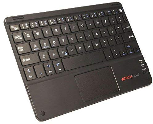 TECHGEAR [Active Strike Pro (Mini) Slim Bluetooth Wireless UK QWERTY Keyboard with Mouse Touchpad for Samsung Galaxy Tab 4 10.1 SM-T530 Series (Included Keyboard Carry case)