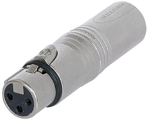 Neutrik 3 Pin Male to 3 Pin XLR Female Phase Inverter Adaptor
