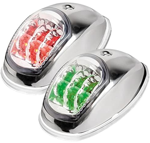 Osculati 11.039.21 Via Evoled Lamps with Light Source, LED Polished Stainless Steel