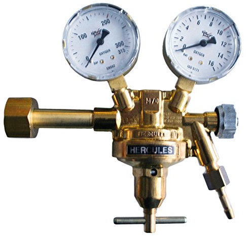 HERCULES Druckminderer Sauerstoff Druckregler MIG MAG WIG Schutzgas Schweißen