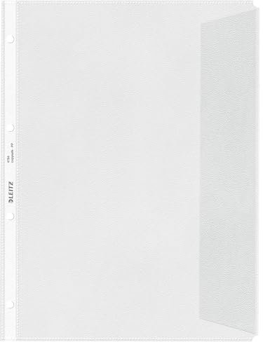 Leitz 4764-00-00 Prospekthülle rechts offen - genarbt, 0,12 mm, A4