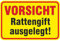 Aufkleber Vorsicht Achtung Rattengift ausgelegt PVC Folie selbstklebend 20 x 30 cm