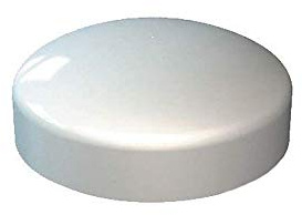 Charles Watson Plastidome 2 Piece Plastic Screw Cover, White Pack of 1 | Two-piece design provides a clean cover cap for exposed screw heads, compatible with 6, 7 and 8 gauge screws.