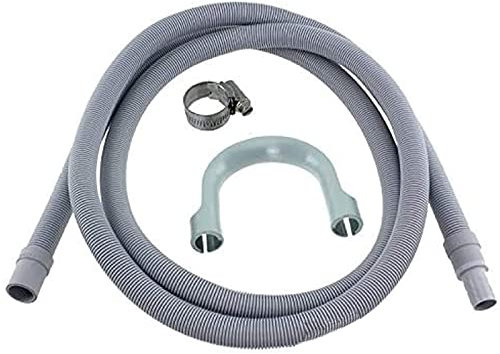 SPARES2GO Universal Washing Machine Drain Hose Extension Pipe (2.5M, 19mm / 22mm)