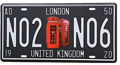 Lata De Metal Muestra Pared Placa Arte De La Decoración De Hoja De Cartel Café Bar NO2 Londres No6