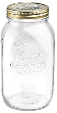 Dots 359920-MQ1 Stagioni Bocal 1 L 50 avec Caps, Verre, Transparent, 1 x 1 x 21 cm