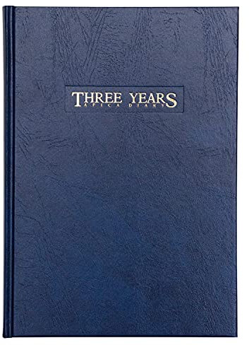 アピカ Apica D302 3-Jahres-Tagebuch, horizontales Buch, B5, mit Datumsanzeige