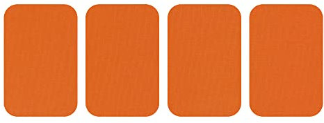 dalipo 05009 - Bügelflicken 4er-Pack, ca. 7,6x4,9cm, orange