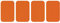 dalipo 05009 - Bügelflicken 4er-Pack, ca. 7,6x4,9cm, orange