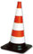 Cono Spartitraffico Segnaletico in Pvc Altezza 50 cm Colore Bianco-Rosso Maurer