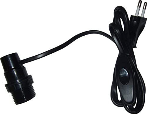 Electraline 70534 Adaptateur Bouteille E27 + cordon 1.5M + Interrupteur