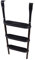 Ampel 24 Trampolin Leiter 110 cm lang, Treppe mit 3 Breiten Stufen, praktischer Einstieg für große Gartentrampoline, schwarz