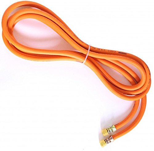 Hochdruck HD-Schlauch orange 5 oder 10 m Propan Gas Gasschlauch Gasflasche 5 11, Länge:5 m