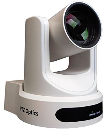 PTZOptics 2MP Full HD Indoor USB 3.0 Live Streaming PTZ Camera with 12x Optical Zoom, Wide Dynamic Range, and IP Joystick Controller (White)